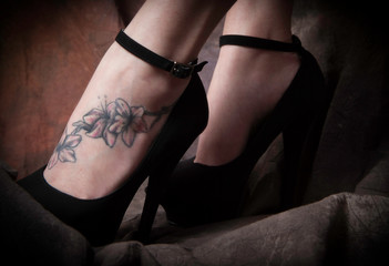 tattoo and shoes