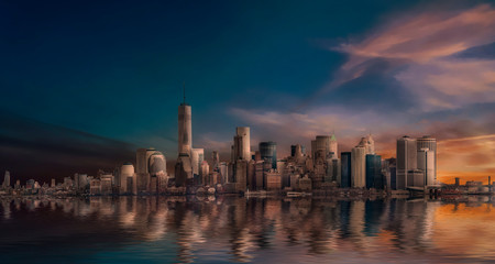 Fototapeta na wymiar The great city of New York.