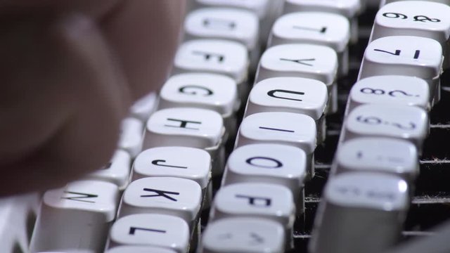 Typing in a old typewriter