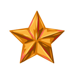 Obraz premium Illustration of gold star.