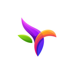 Bird logo design vector full color