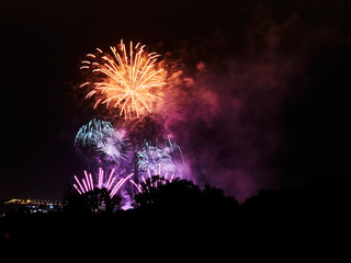Fototapeta na wymiar Fireworks in holidays