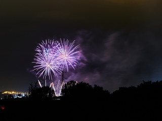 Fireworks in holidays