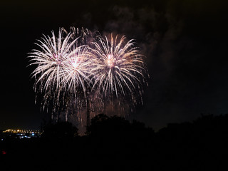Fototapeta na wymiar Fireworks in holidays