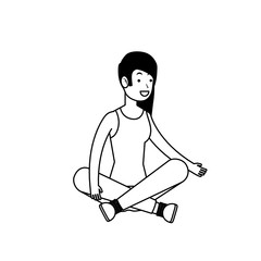 Isolated avatar woman vector design