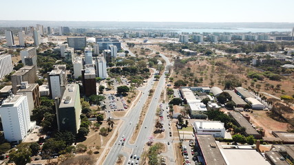 Naklejka na ściany i meble A beautiful view of L2 street in Brasilia, Brazil
