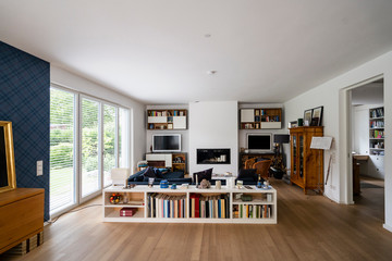 Empty living room of a house