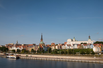 Fototapeta na wymiar Panorama view of the city of Szczecin, northwest Poland.