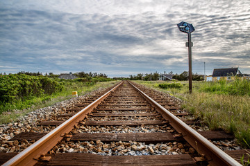 Train Tracks and skies 