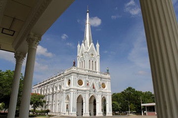 The Catholic Church (The Nativity of Our Lady Cathedral) at Samut Songkram Province,Thailand