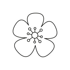 Isolated flower ornament design