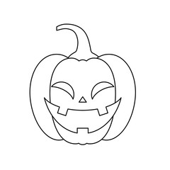 halloween pumpkin traditional isolated icon