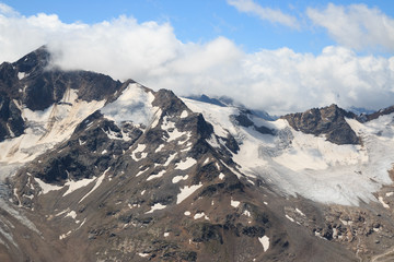 Caucasus mountains near Elbrus volcano.