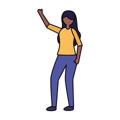 Isolated avatar woman vector design