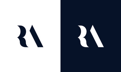 Abstract letter RA logo. This logo icon incorporate with abstract shape in the creative way.