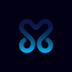 Obraz premium Letter X with round style logo design.Creative X logo inspiration