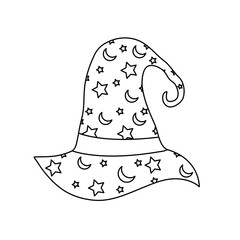 wizard hat traditional isolated icon