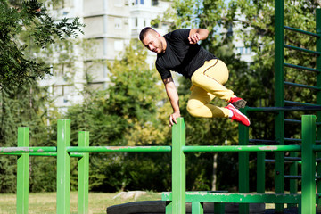 street workout parkour jump