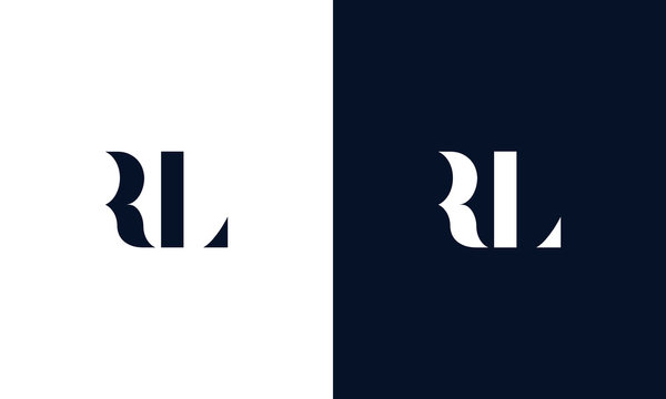 Abstract letter RL logo. This logo icon incorporate with abstract shape in the creative way.