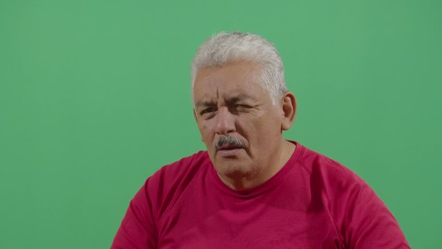 Adult Man Pimple Popping Looking At The Camera