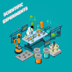 Scientist Isometric Composition