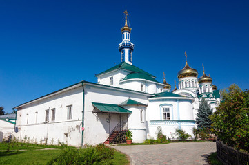 Fototapeta na wymiar Church in honor of the Holy fathers in Sinai and Raif beaten Raif monastery, Russia.