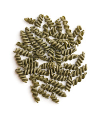 Uncooked colorful pasta