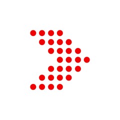 Red dot arrow icon