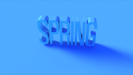 Bright Blue Spring Sign 3d illustration 3d render