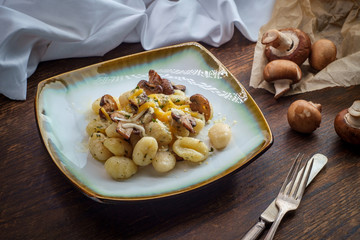 Four-Cheese Gnocchi Mushrooms