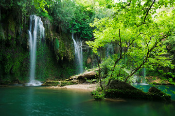 Obraz premium Kursunlu Waterfall falls at Antalya Turkey