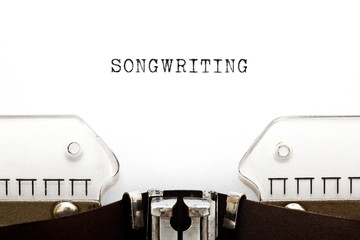 Songwriting Retro Typewriter Concept