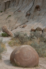 Large boulders in the Theodore Roosevelt National Park