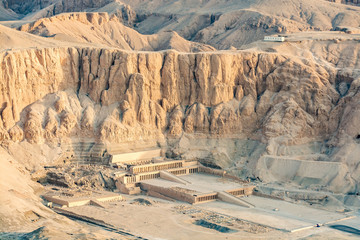Aerial view of Hatshepsut Temple, Luxor, Egypt