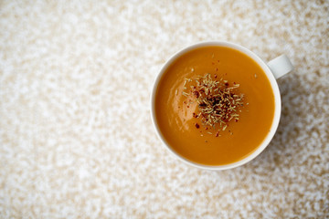 Creamy pumpkin squash vegetable soup