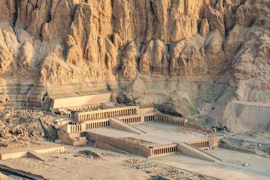 Aerial view of Hatshepsut Temple, Luxor, Egypt