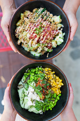 Poke Bowls With Tuna and Salmon