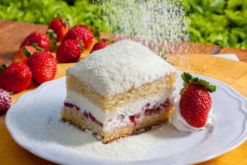 Delicious strawberry cake