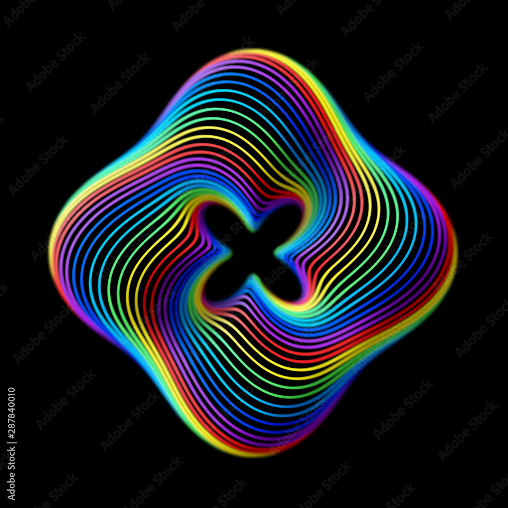 Aufkleber 3d creative background or decoration element. abstract colored pattern. concept of information techn