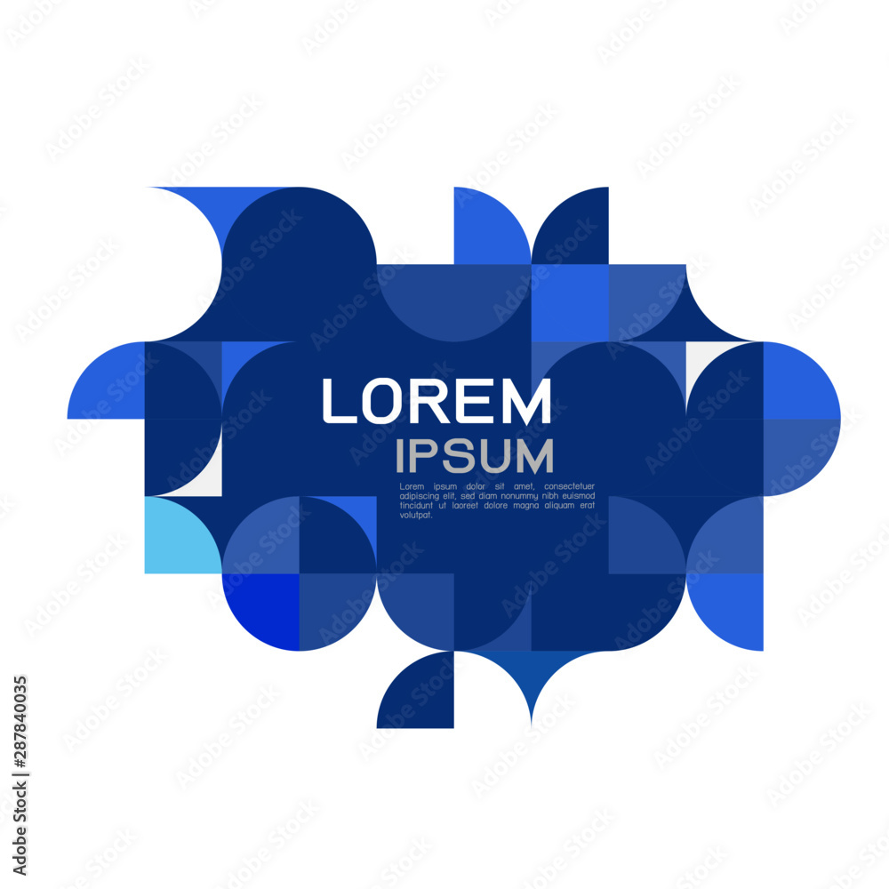 Poster abstract trendy geometric template with blue repeating grid pattern . minimal pattern geometric desi