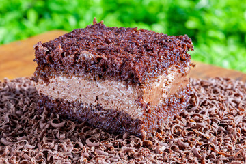 Portion of Chocolate Food Cake