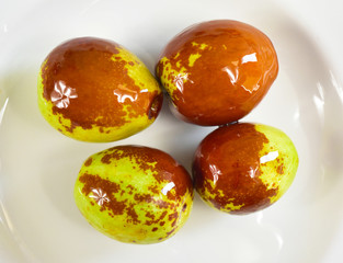 Fototapeta na wymiar Jujube jojoba fruits