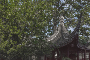 Chinese pavilion in old town of Nanxun, Zhejiang, China
