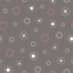 Abstract seamless pattern illustration of snowflakes.