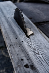 Wood cutting on a machine