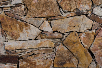 Wall of stone as texture and background