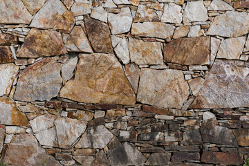 Wall of stone as texture and background