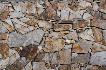 Wall of stone as texture and background