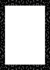 White Frame with Decorated Borders