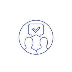 agreement, deal vector line icon